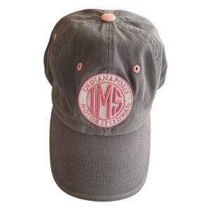2/$15 Indianapolis Motor Speedway Gray Pink Hat Baseball Cap Racing Nascar